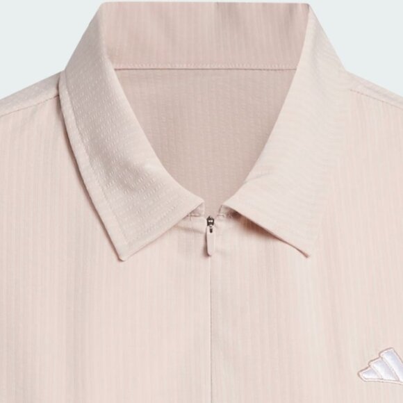 NWT Adidas Golf Women's Short Sleeve 1/4 Zip Shirt Taupe SZ Large JE7309 $85 - Picture 4 of 7